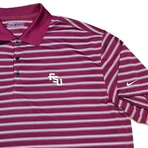 Florida State Seminoles Polo Shirt Mens Sz XXL Nike Golf FSU Fit Dry Perforated